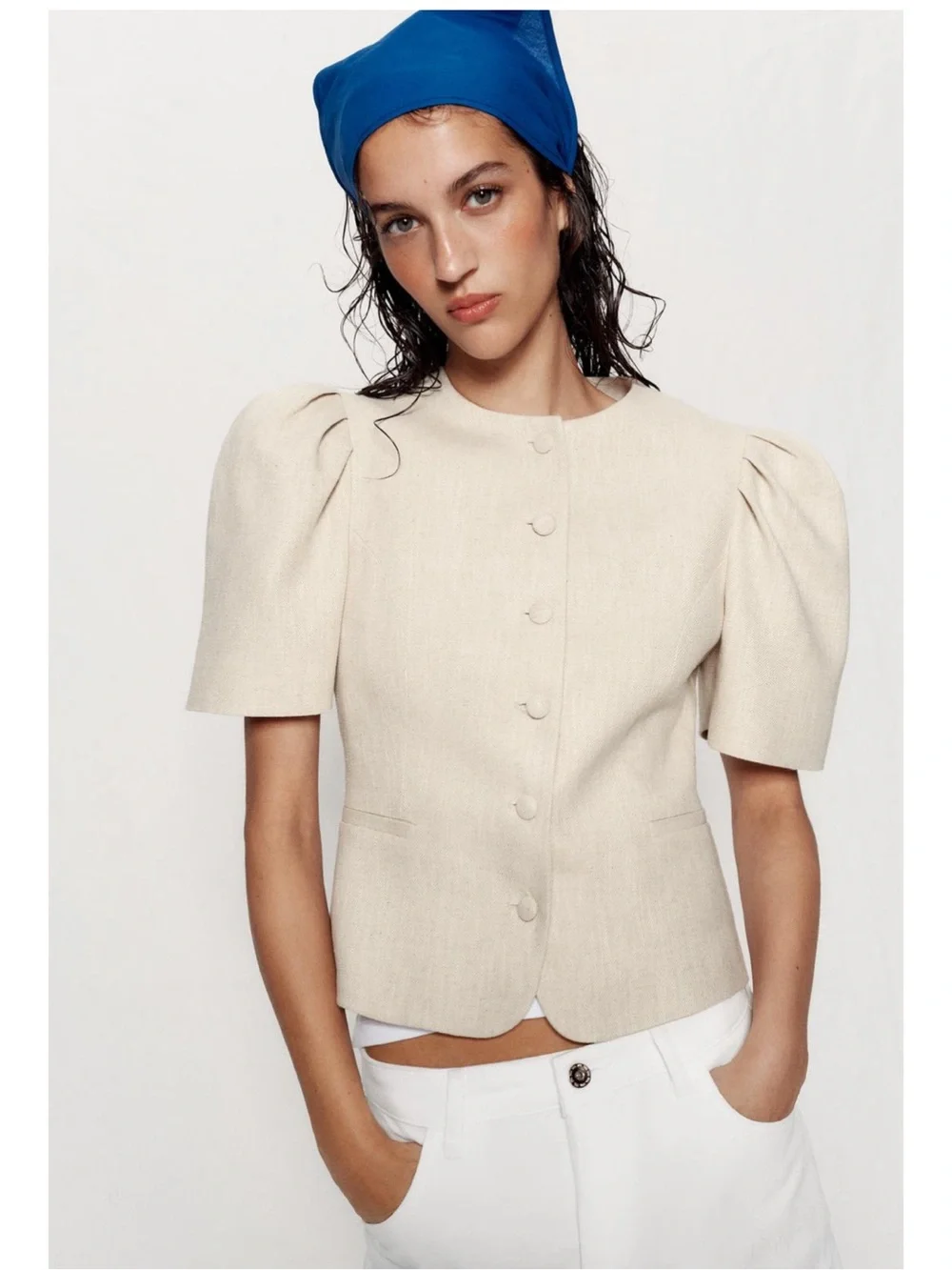 Zara Puff-Sleeve Blazer